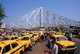 India: Taxis await custom near the Howrah Bridge and Howrah Railway Station, Kolkata (Calcutta), West Bengal